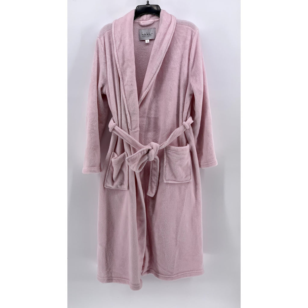 NICOLE MILLER Women's Pink Belted Polyester Robe SZ M