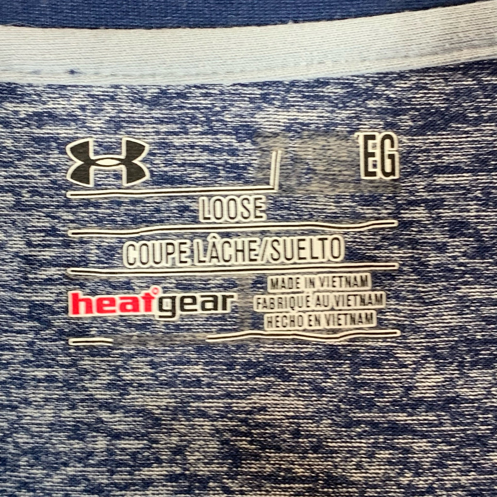UNDER ARMOUR Men's Blue Pepperdine Waves Quarter-Zip Loose-Fit Shirt SZ XL