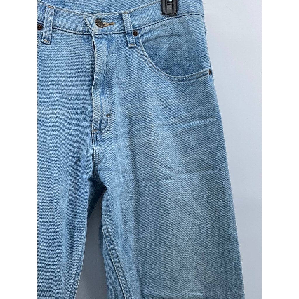 WRANGLER Men's Light Wash Blue Denim Regular-Fit Straight-Leg Jeans SZ 30X32