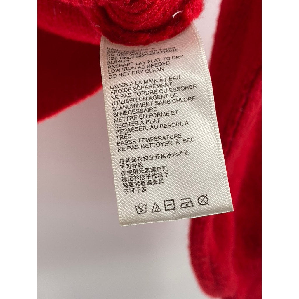 URBAN OUTFITTERS Women's Red Knit Turtleneck Long Sleeve Cropped Sweater SZ XS