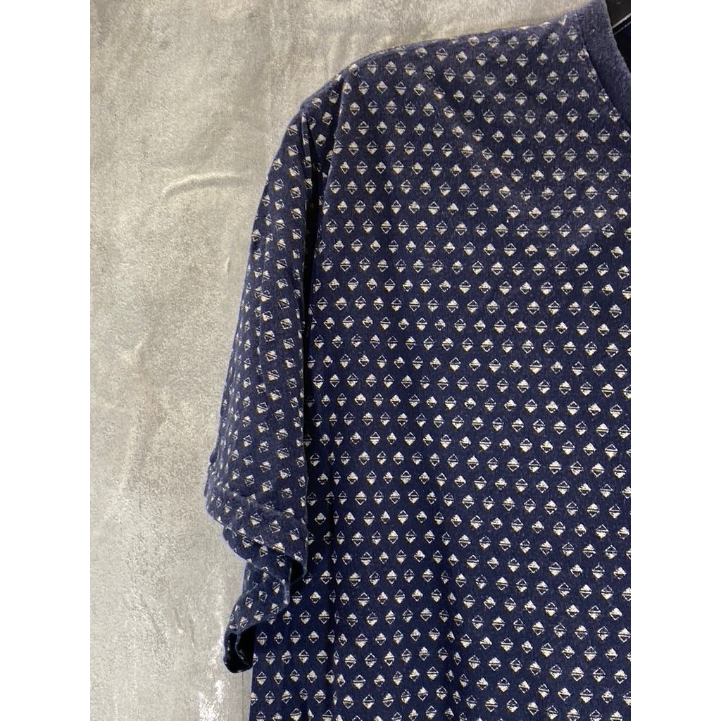 GOODFELLOW & CO Men's Navy Printed Crewneck Standard-Fit T-Shirt SZ XL