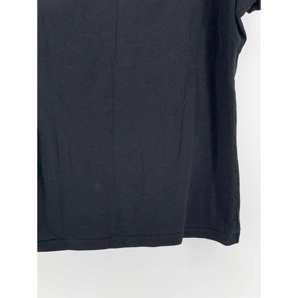 CALVIN KLEIN Women's Black Performance Stretch Short Sleeve Shirt SZ L