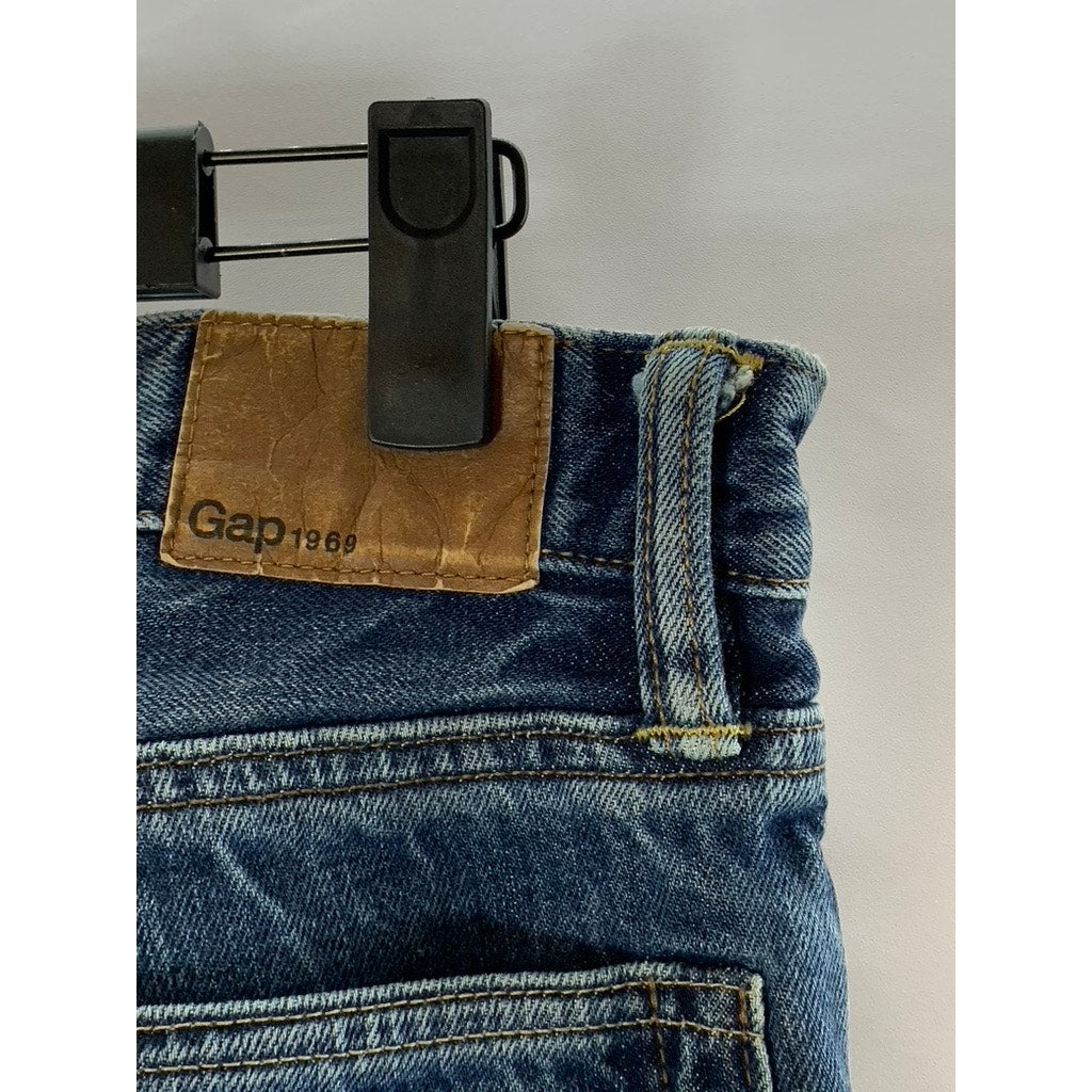 GAP 1969 Men's Blue Relaxed-Fit Straight-Leg Denim Five Pocket Jeans SZ 32X34