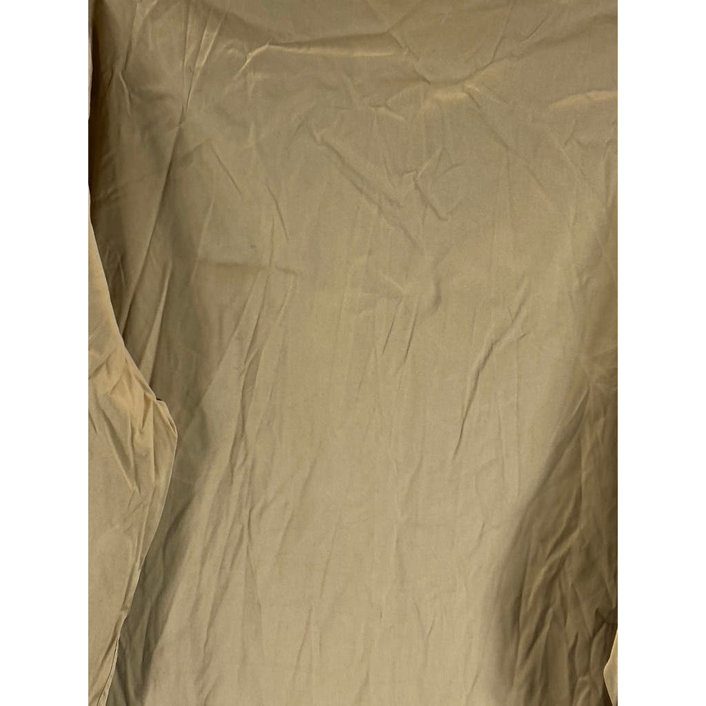 ZARA Men's Tan Relaxed-Fit Button-Up Long Sleeve Shirt SZ L