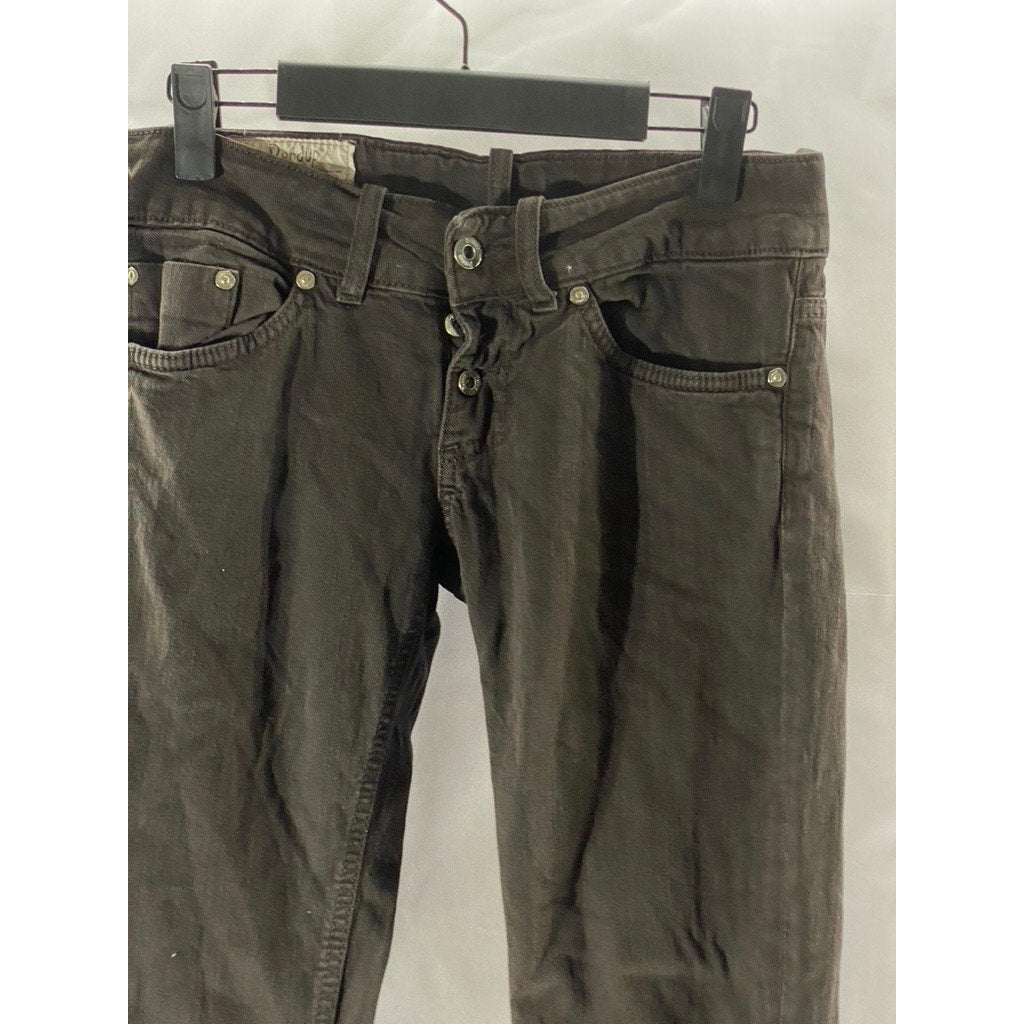 DONDUP Women's Black Solid Garment Dyed Kody Five-Pocket Skinny-Leg Jean SZ 26