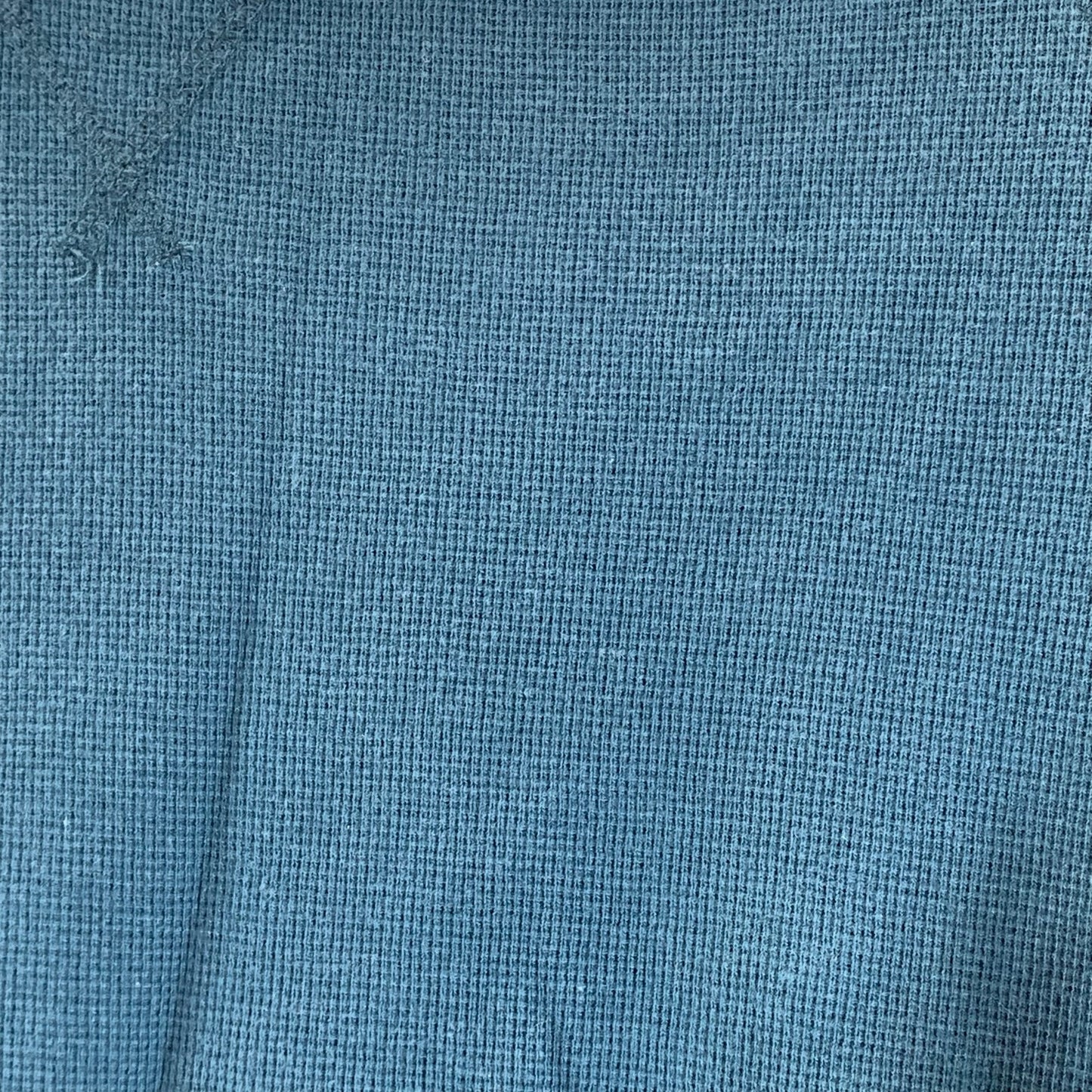 L.L. BEAN Women's Blue Crewneck Regular-Fit Long Sleeve Mini Waffle-Knit Top SZS