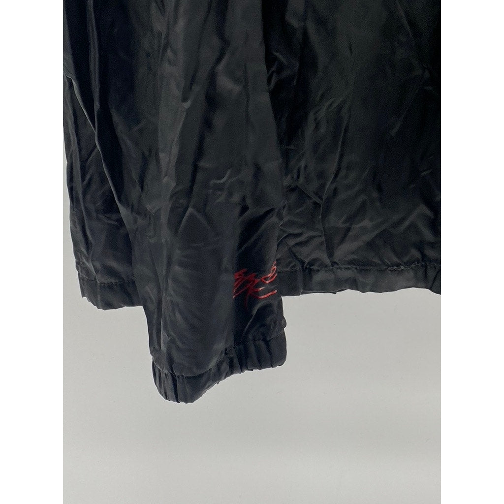 CONTROLLED SUBSTANCE Men's Black-Multi Snap-Button Nylon Jacket SZ XL