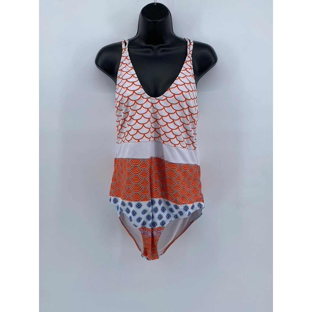 CUPSHE Women's Plus One Piece Swimsuit Geo Print Bathing Suit SZ 0X