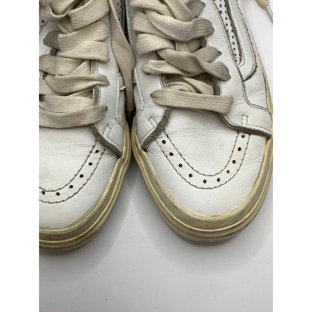 VANS Unisex White Sk8 Hi Top Slim Cutout Sneakers SZ M4.5/W6