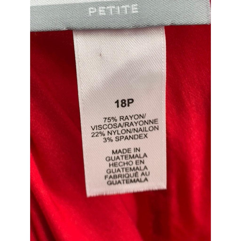 ALFRED DUNNER Women's Petite Red Bermuda Shorts SZ 18P