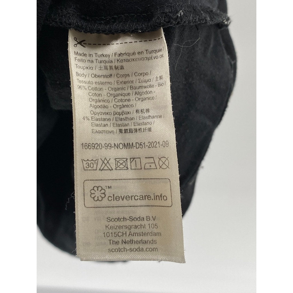 SCOTCH & SODA Men's Black Solid Crewneck Short Sleeve Casual T-Shirt SZ M