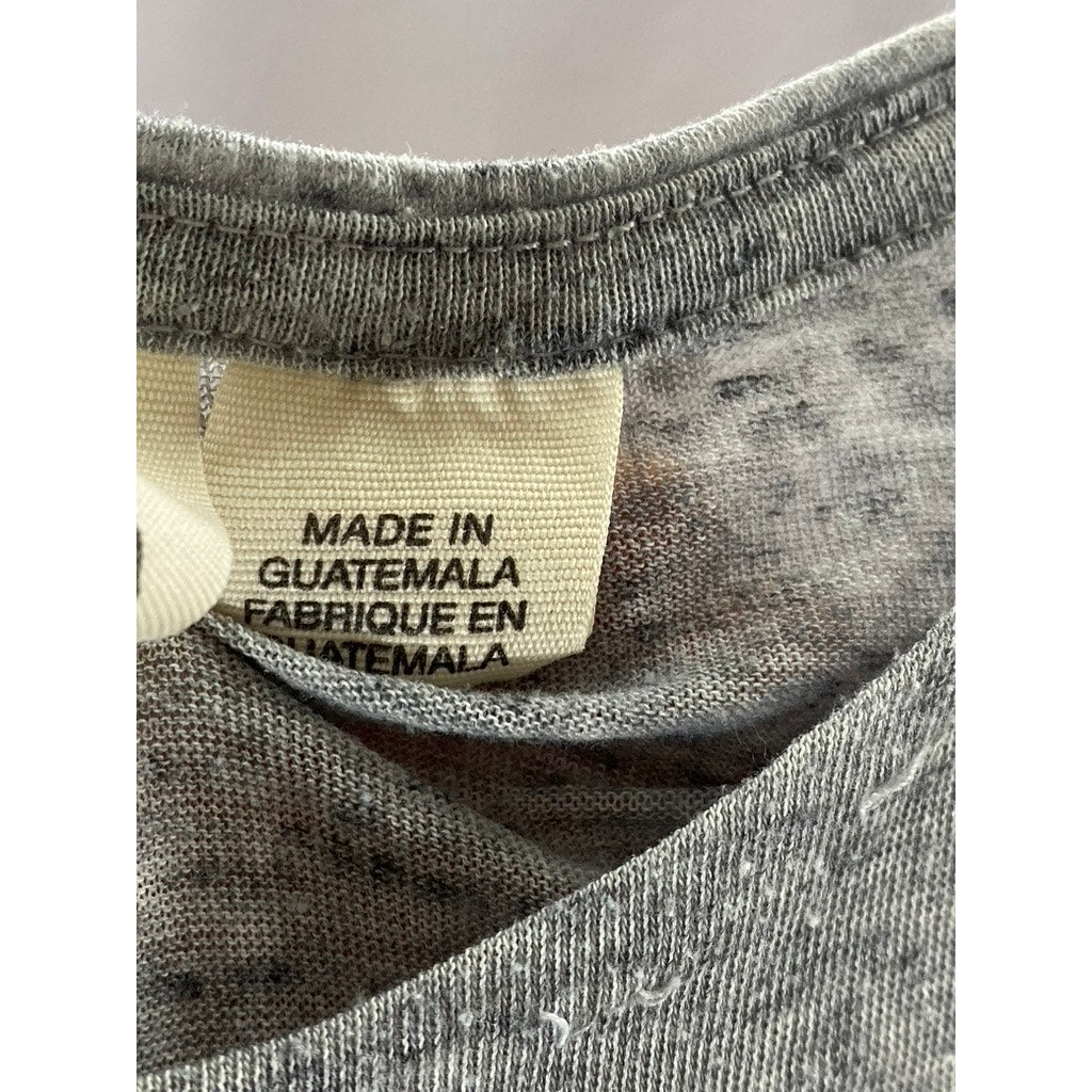 ANTHROPOLOGIE THREE FEATHER Women's Heathered Gray Crewneck Oversized Top SZ S