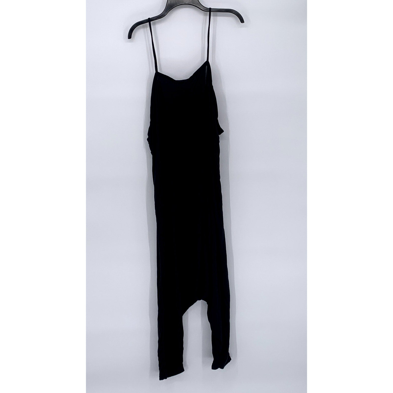 FREE PEOPLE INTIMATELY Women's Black Solid V-Neck Cutout Back Jumpsuit SZ S