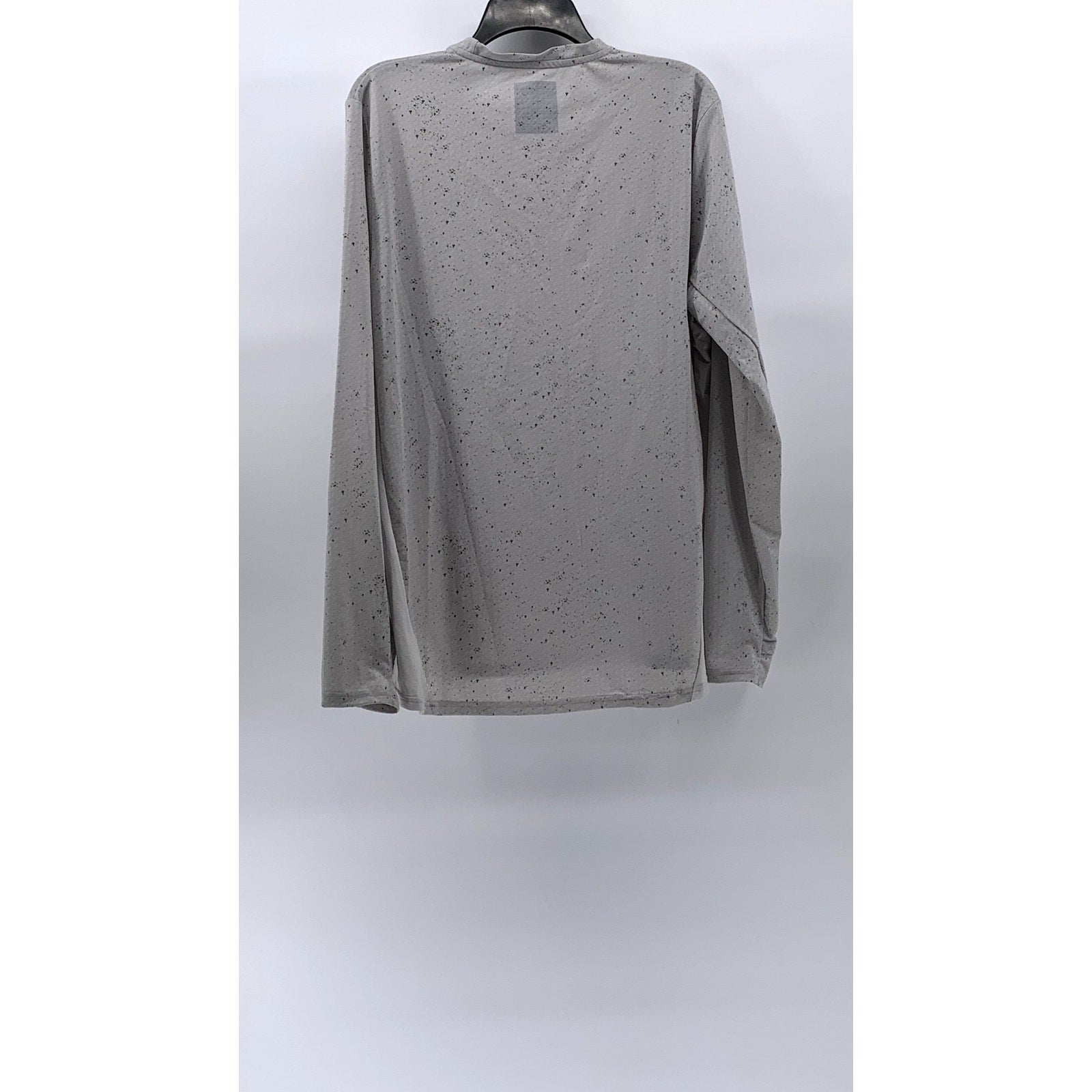 CASTORE Men's Light Gray Speckle Textured Long Sleeve Active T-Shirt SZ L
