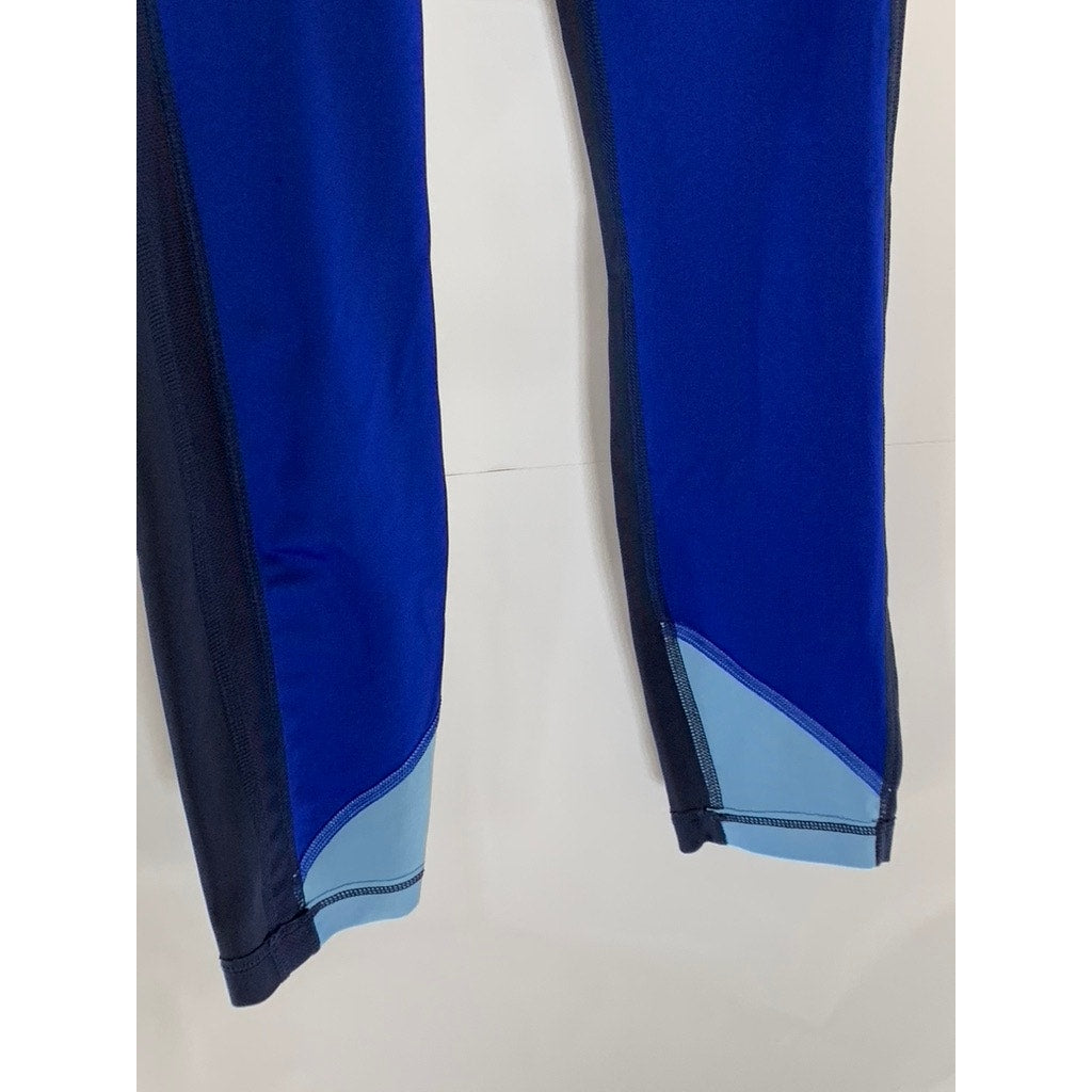 UNDER ARMOUR Women's Navy/Blue Colorblock Heatgear Ankle Cropped Leggings SZ XS