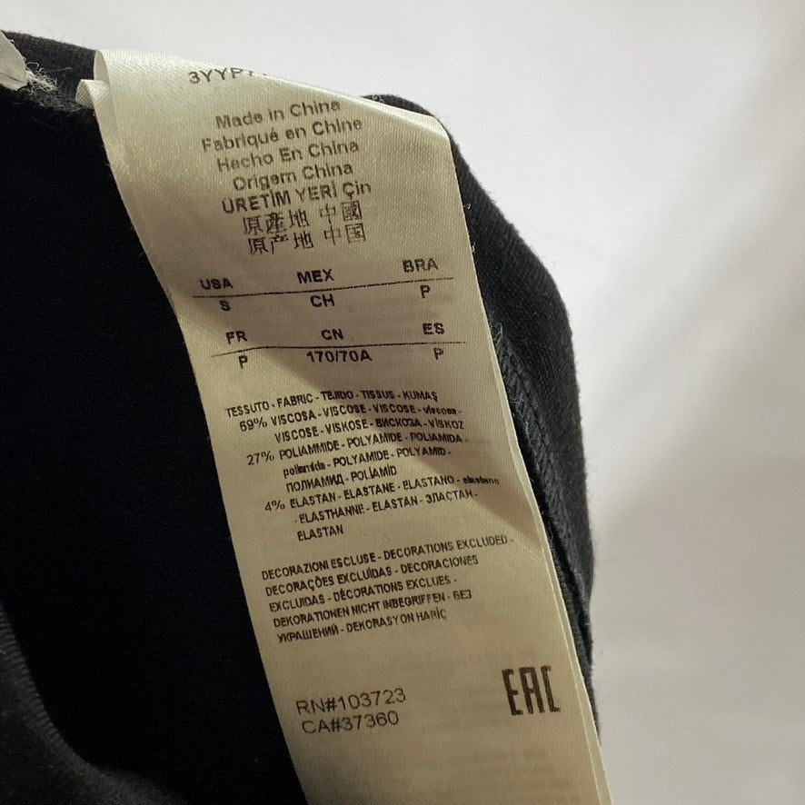 A|X ARMANI EXCHANGE Women's Black Side-Zipper Elasticized-Waist Leggings SZ S