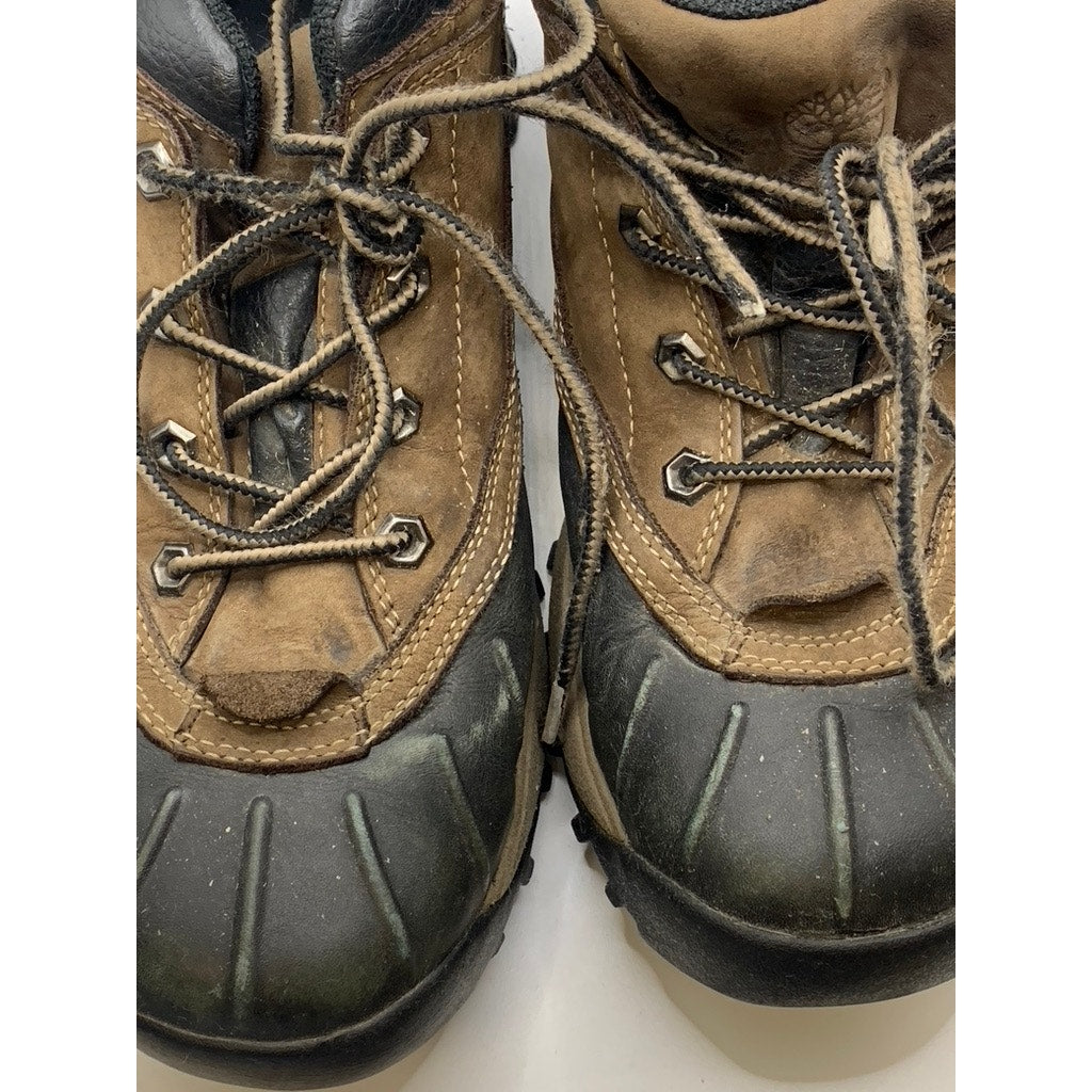 TIMBERLAND Men's Brown Leather ACT Canard Boots SZ 9.5