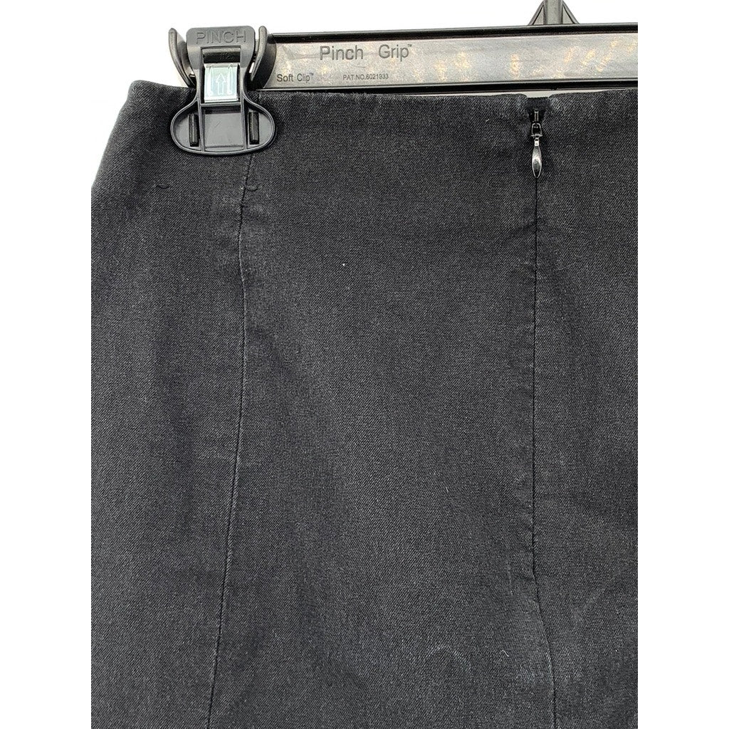 BANANA REPUBLIC Women's Petite Black Solid Straight Mini Skirt SZ 0P