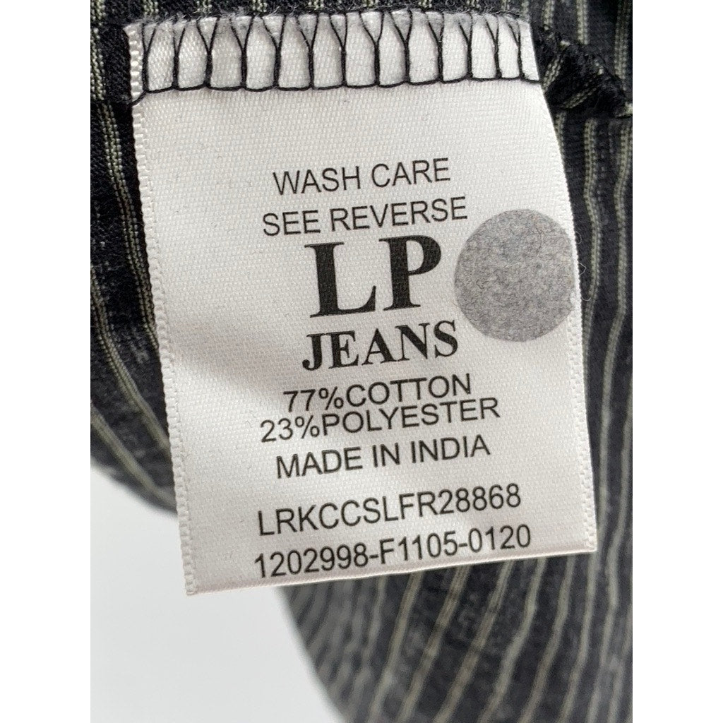 LP JEANS Men's Navy-White Striped Crewneck Casual Short Sleeve T-Shirt SZ M