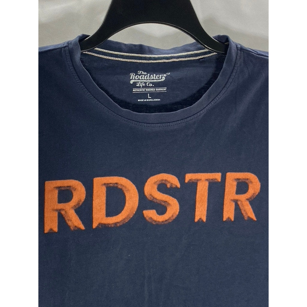THE ROADSTER LIFE CO. Women's Navy-Orange "RDSTR" Logo Short Sleeve Top SZ L