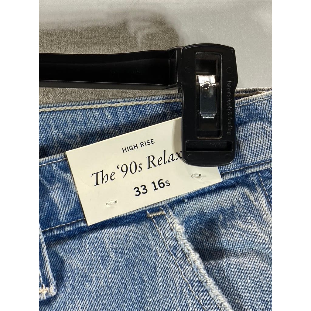 ABERECROMBIE & FITCH Light Blue Women's High-Rise 90's Relaxed Denim Jean SZ 33S
