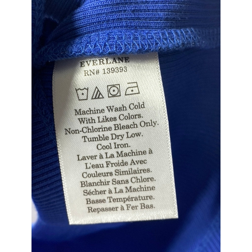 EVERLANE Women's Dark Blue Crewneck Ribbed Cutout Tank Top SZ XS
