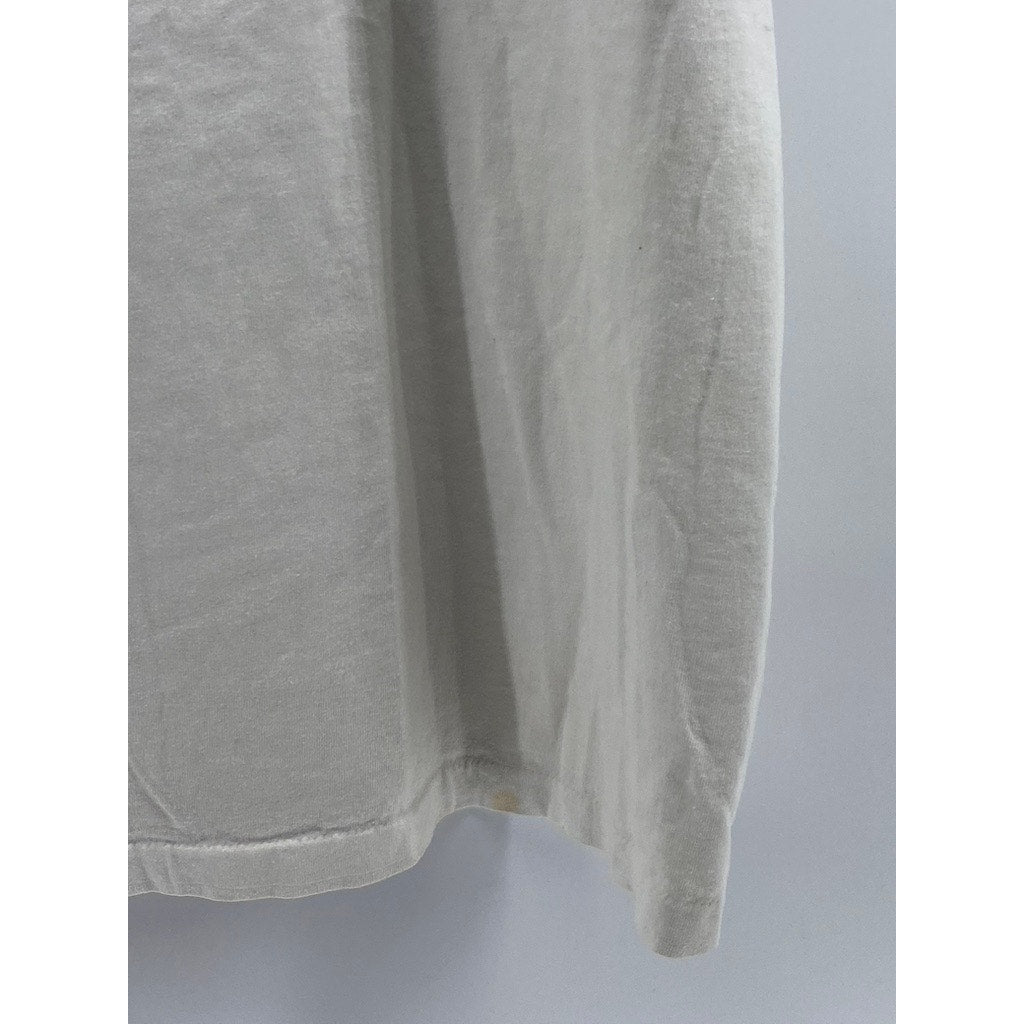 HANES Unisex Adult White Graphic Puerto Rico Crewneck Short Sleeve T-Shirt SZ XL