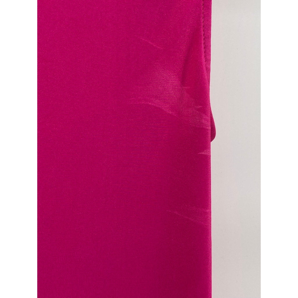 IRIS Women’s Fuchsia Scrunched Crewneck Sleeveless Drawstring Hem Mini Dress SZS