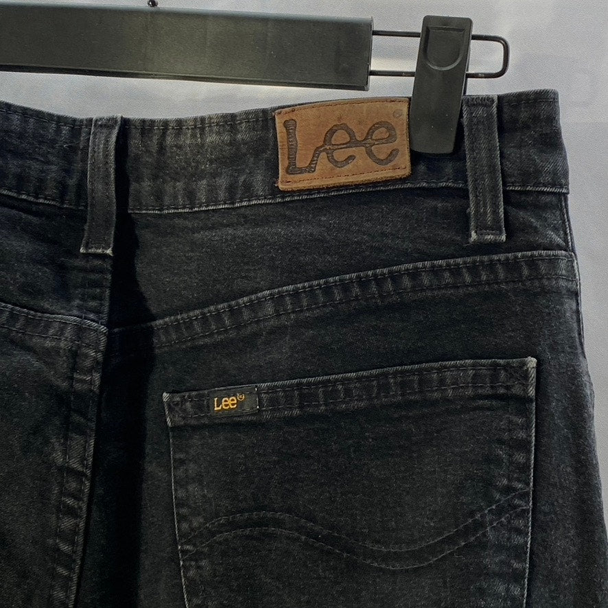 LEE Men's Black Solid Stretch Sarja Relaxed Straight-Leg Denim Jean SZ 33X33