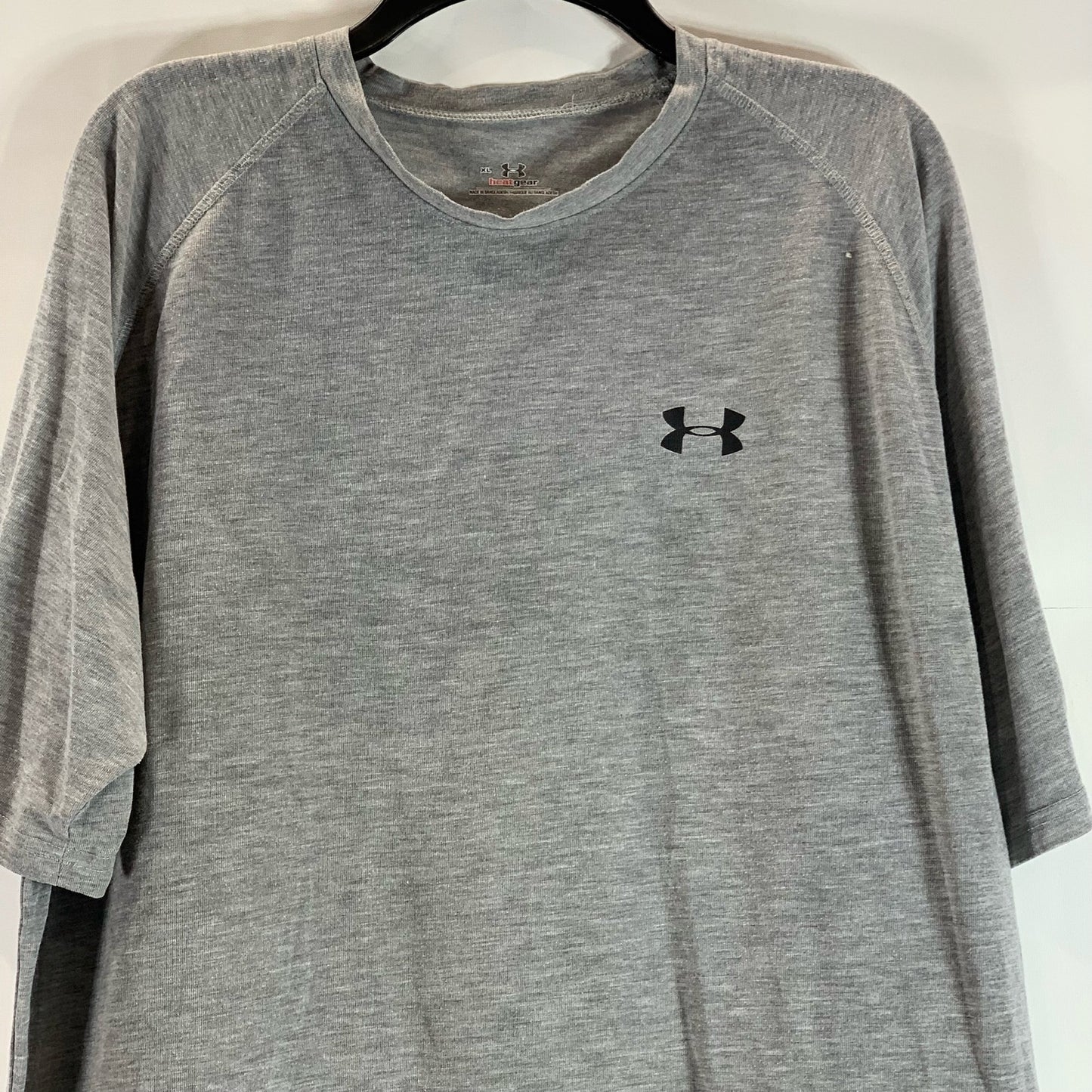 UNDER ARMOUR Men's Gray Crewneck HeatGear Short Sleeve T-Shirt SZ XL