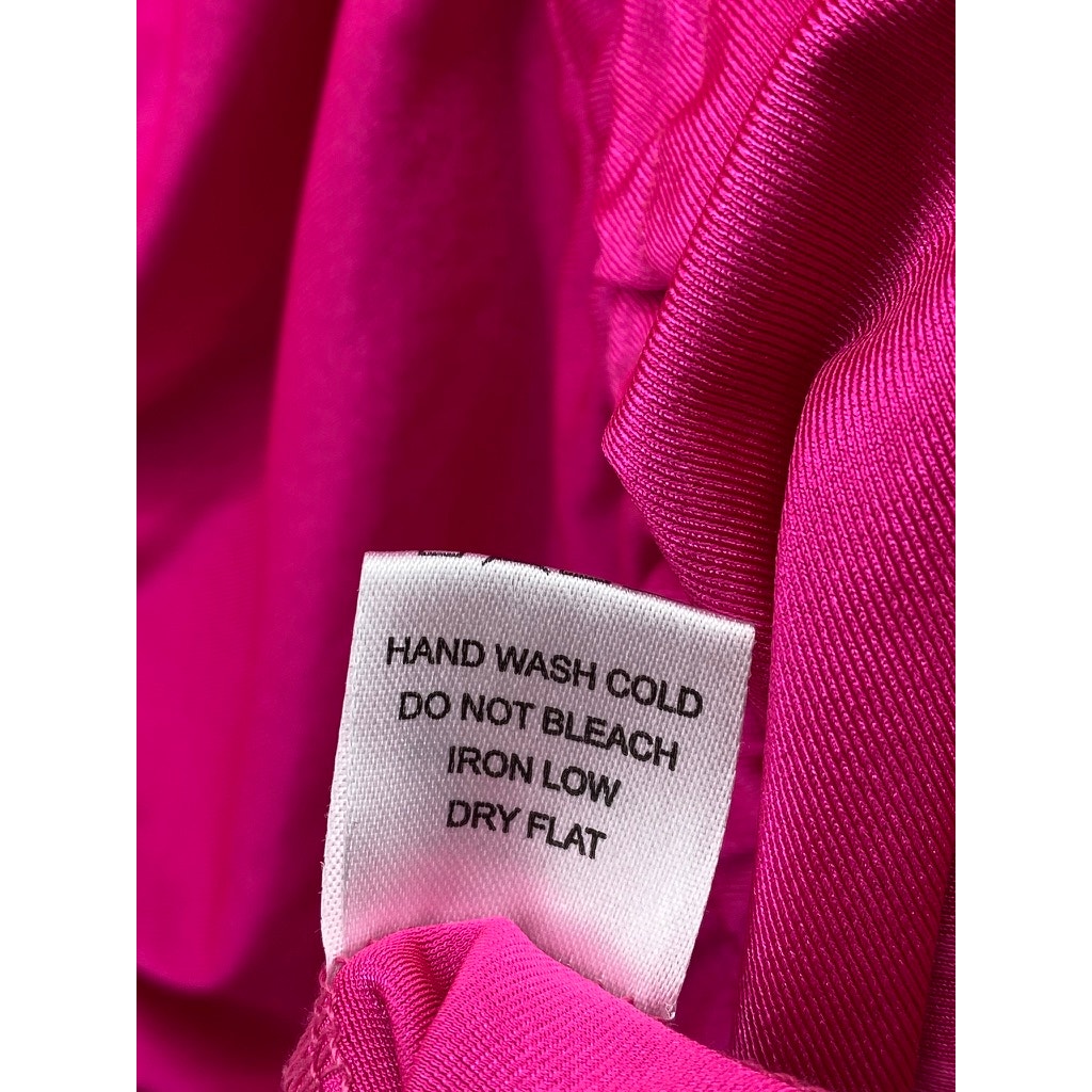 IRIS Women’s Fuchsia Scrunched Crewneck Sleeveless Drawstring Hem Mini Dress SZS