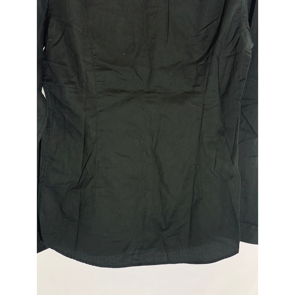 J. LINDEBERG Men's Black Solid Slim-Fit Button-Up Long Sleeve Lux Shirt SZ S