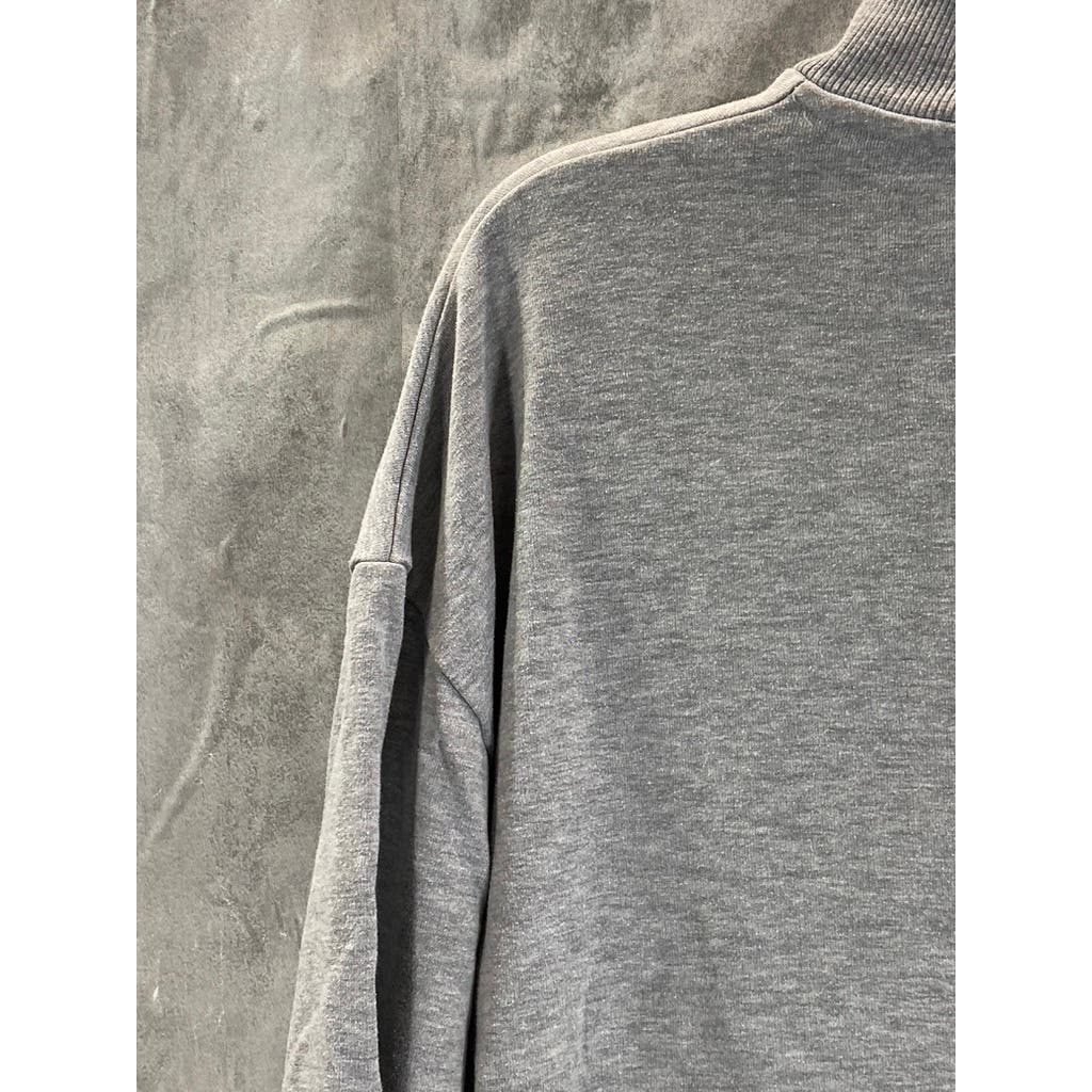 ASOS DESIGN Men's Gray Heather Quarter-Zip Pullover Sweater SZ L
