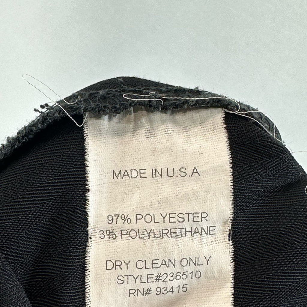 TRINA TURK Women's Black Pinstripe Cuffed Wide-Leg Pants SZ 4