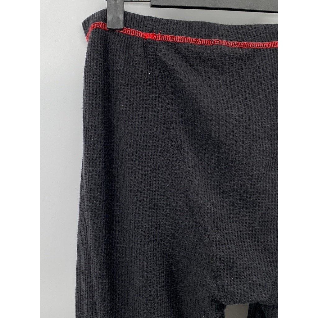 UMBRO Men's Black-Red Thermal Pull-On Underlayer Long Johns SZ L