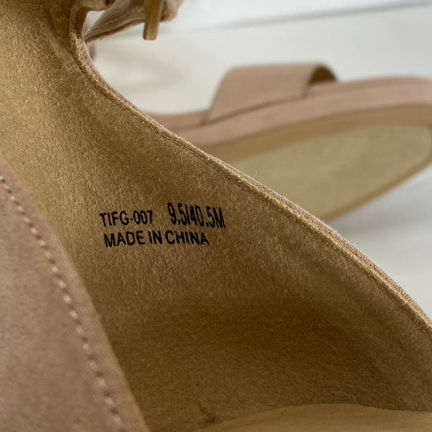 CHINESE LAUNDRY Women's Dark Nude Timi Ankle-Strap Square-Toe Dress Sandal SZ9.5