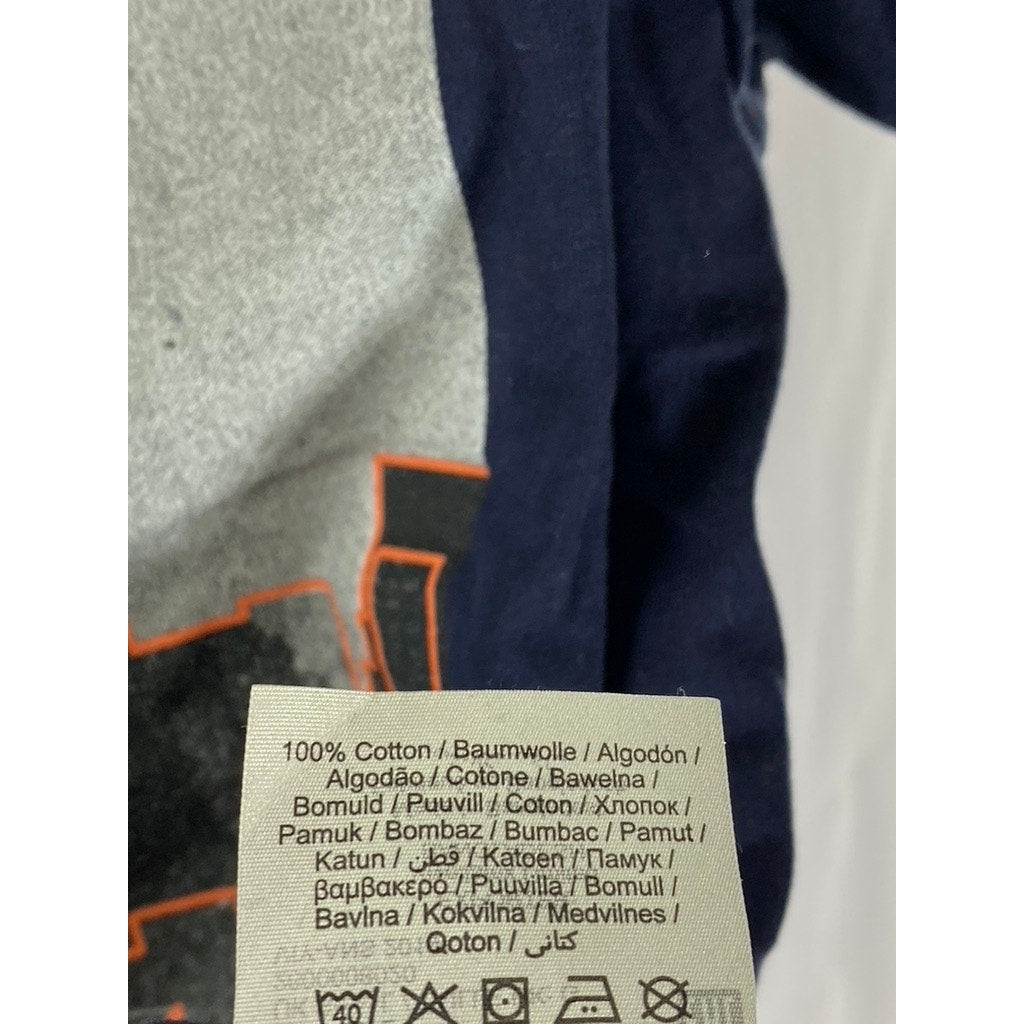 JACK & JONES Men's Navy Blazer Slim-Fit City Graphic Short Sleeve T-Shirt SZ L