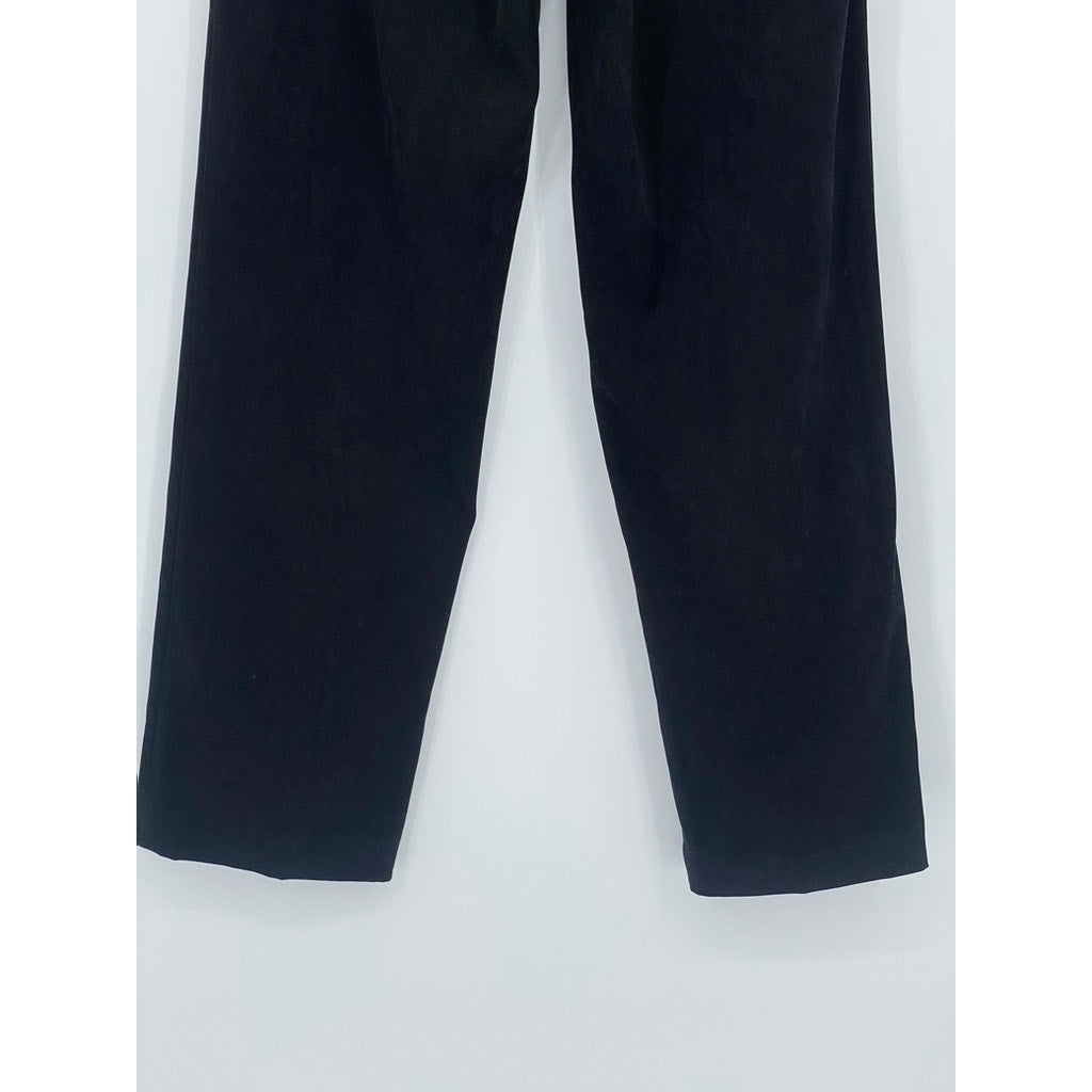 FREEPORT STUDIO Women’s Tall Black Straight-Leg Extended Button Pants SZ 2T