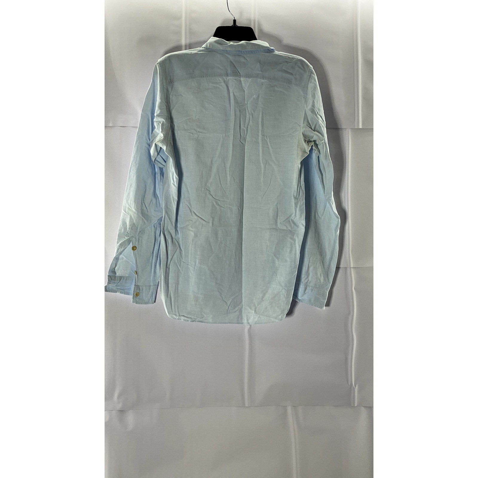 FOLK Men's Light Blue Linen Button-Up Long Sleeve Shirt SZ 2(S)