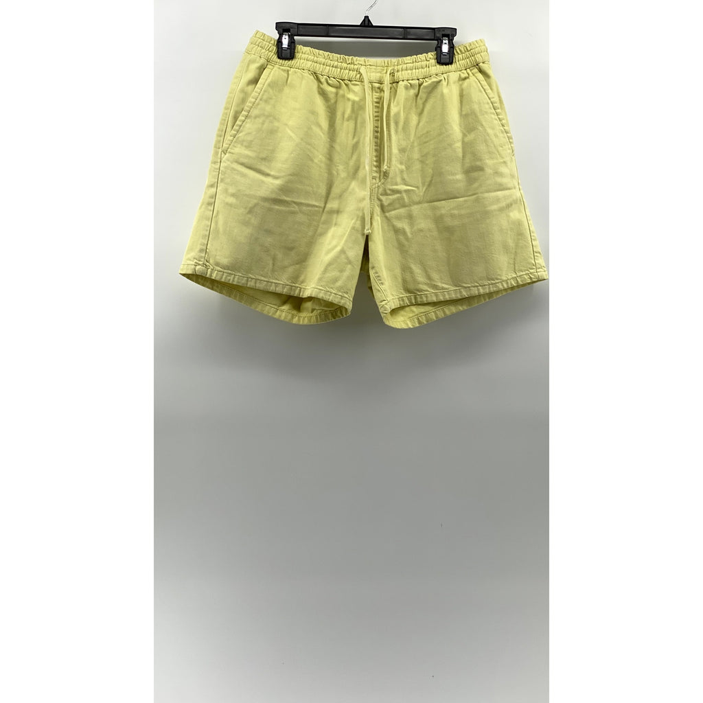 BDG Urban Outfitters Women's Yellow Denim Relaxed-Fit Drawstring Shorts SZ M