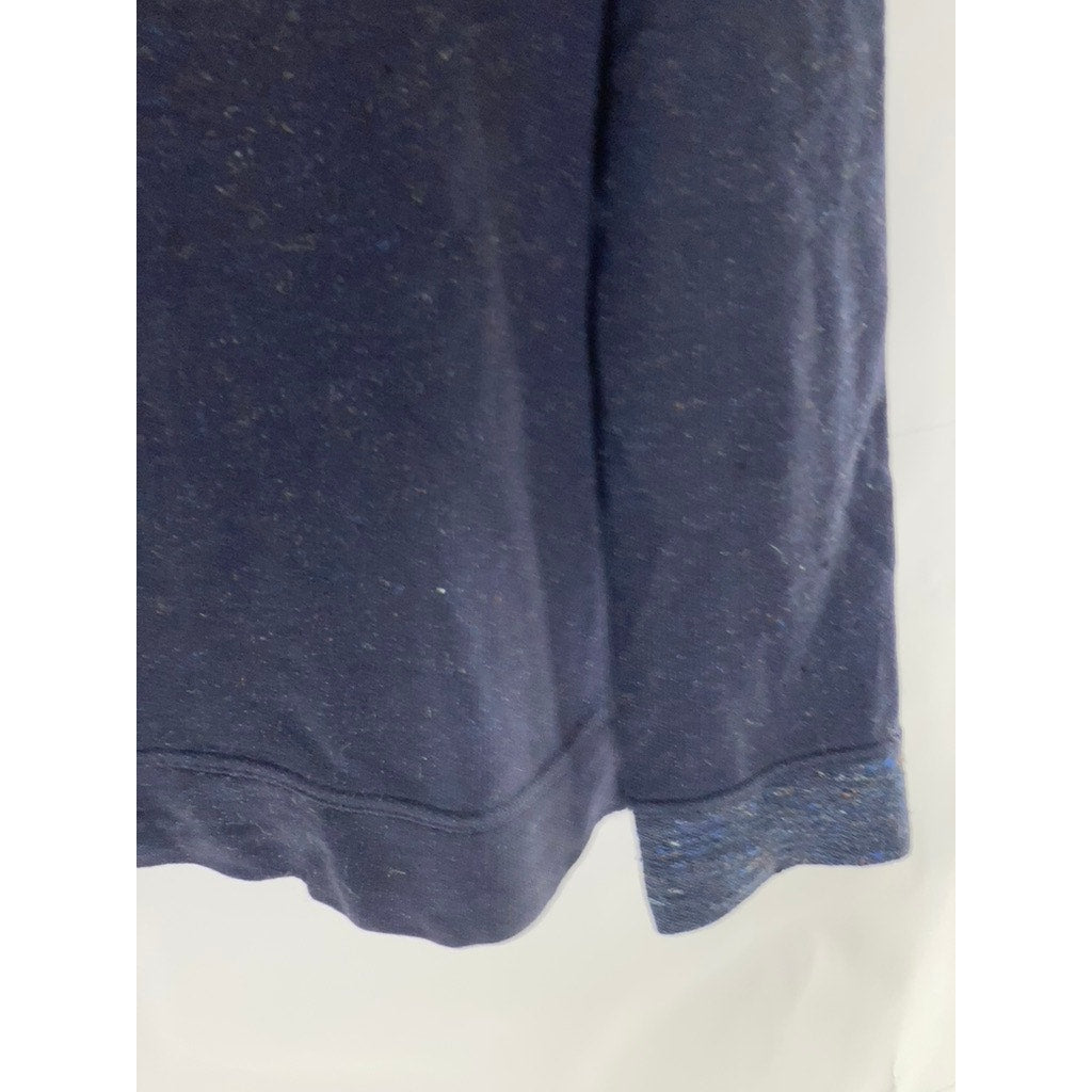 OLIVER SPENER Men's Dark Blue Cotton-Blend Crewneck Long Sleeve Sweater SZ L