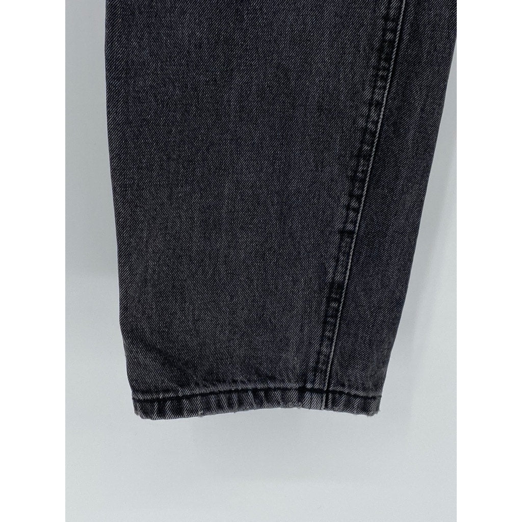 RAGGED Women’s Black Butt-Cut Straight-Leg Five-Pocket Denim Jeans SZ 36(US4)