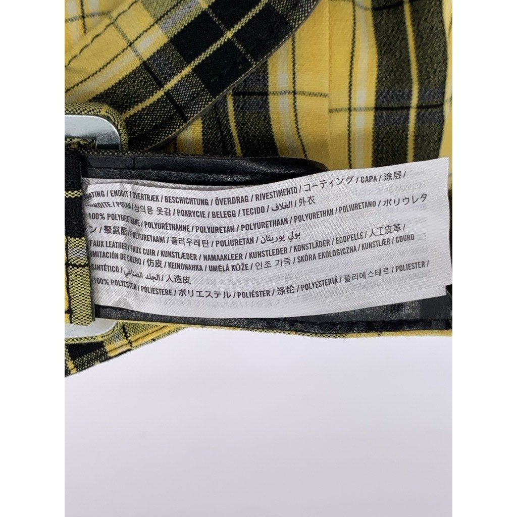HOLLISTER Women's Black-Yellow Plaid Grunge Ultra High Rise Mini Skirt SZ M