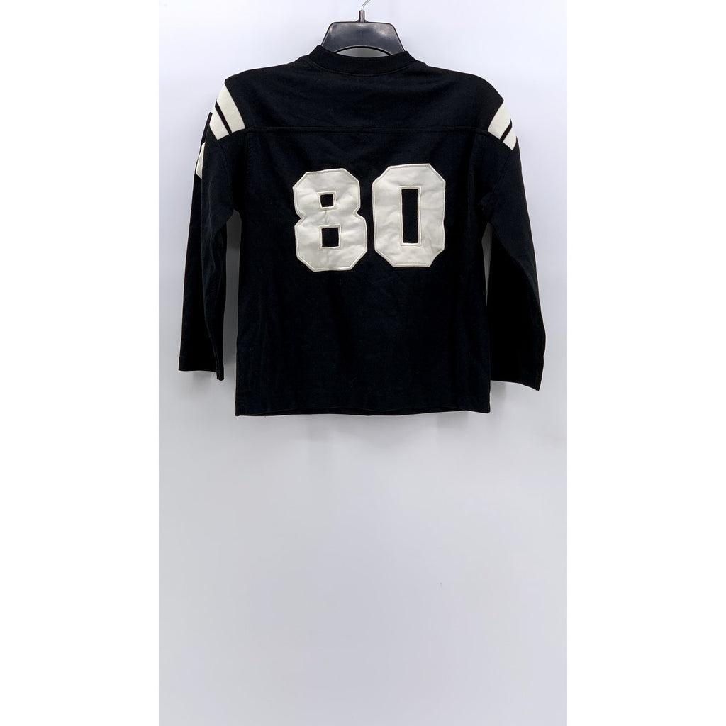 OLD NAVY Women's Black-White 80 Short Sleeve Cropped Jersey SZ 8