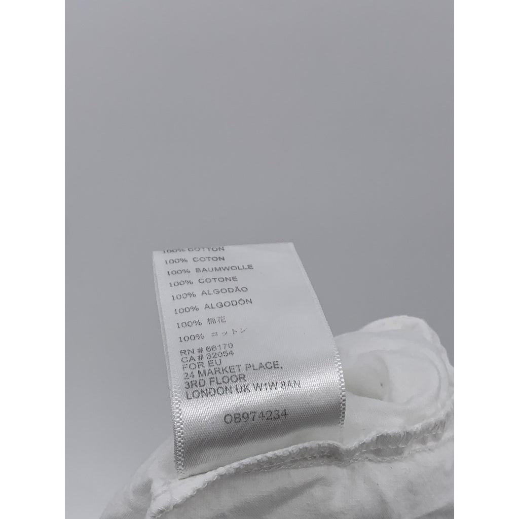 URBAN OUTFITTERS Women's White Fit & Flare Puff Straight-Neck Knee Dress SZ S