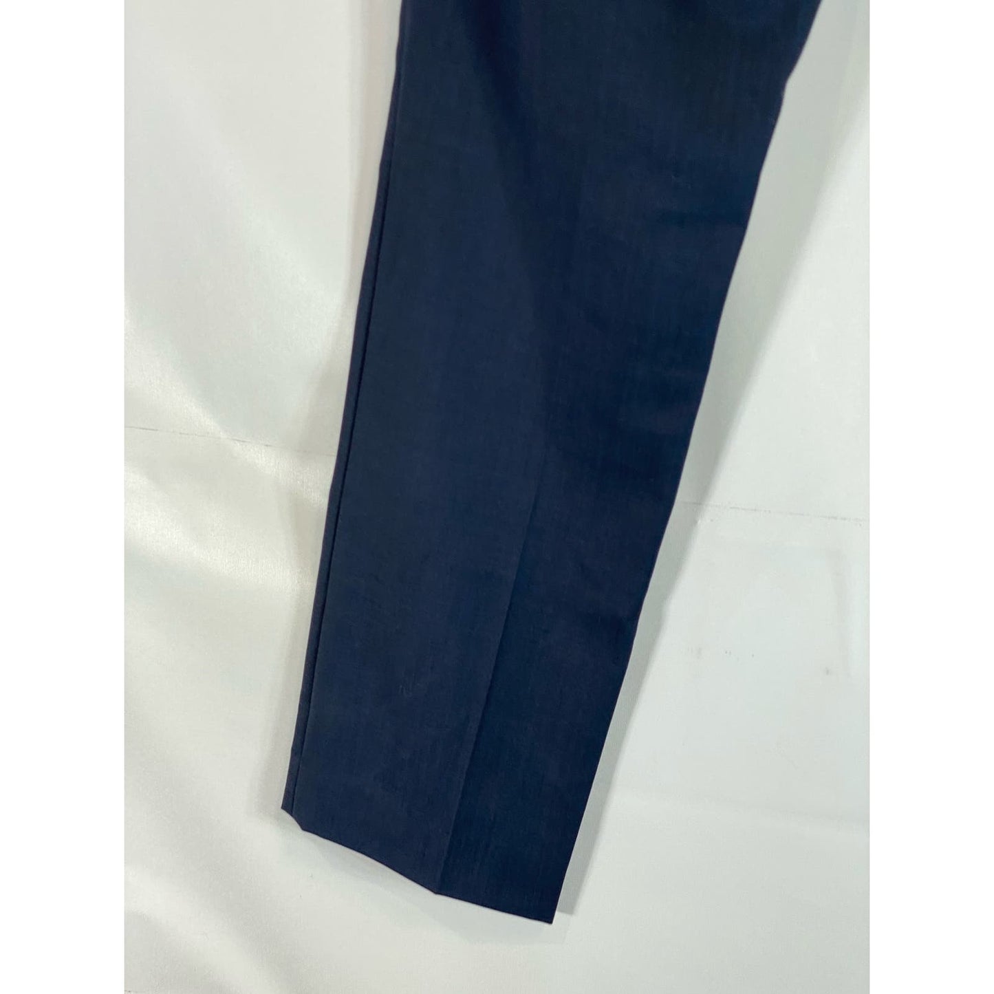 TOPMAN Men's Navy Straight-Leg Wool-Blend Flat Front Pants SZ 32R