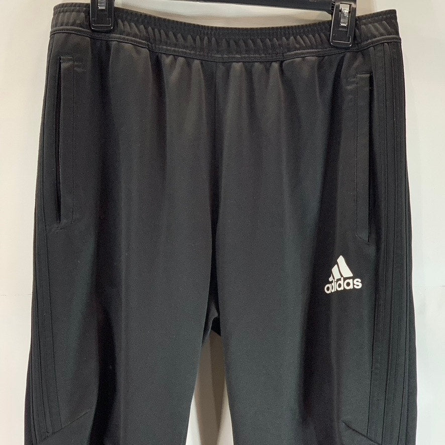 ADIDAS Men's Black Elastic Waist Pull-On Training Tapered Jogger Pants SZ L