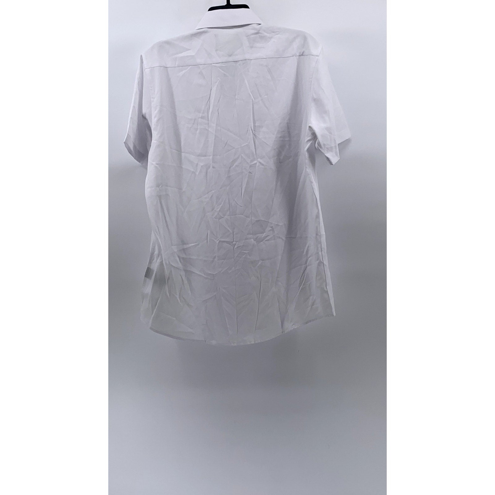 TOM BAINE Men’s Bright a white Slim-Fit Button-Up Short Sleeve Shirt SZ M