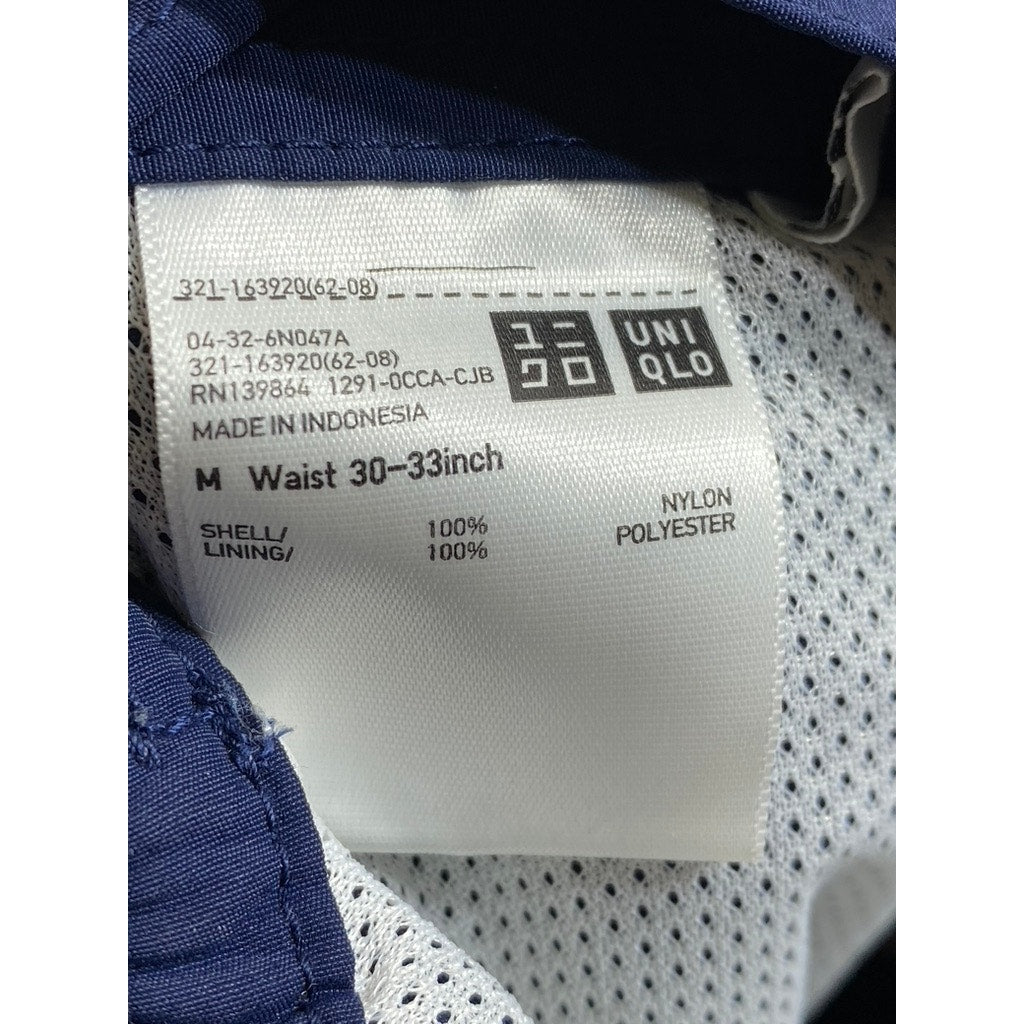 UNIQLO Boy's Navy Blue Lined Drawstring Waist Swim Trunks SZ M