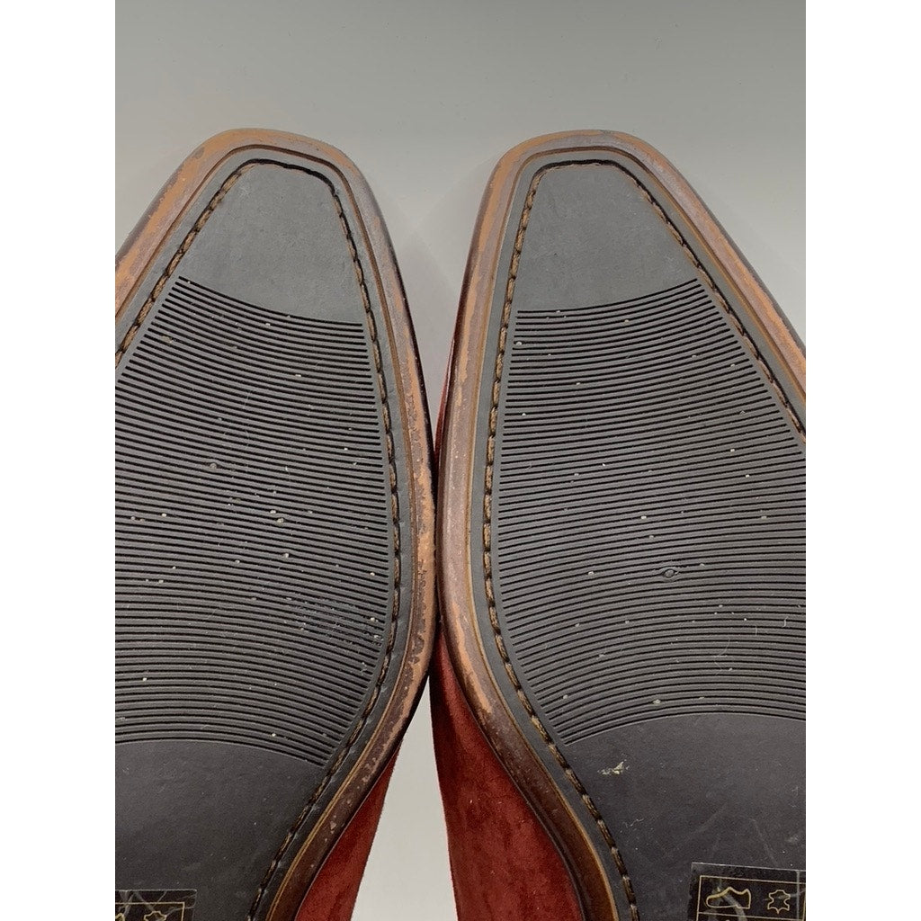 ALDO Men's Burgundy Suede Lace-Up Oxford Shoes SZ 8